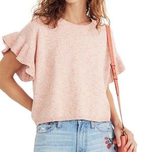 Madewell Ruffle Sleeve Sweater Tee